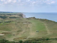 Overlooking Sheringham Golf Club towards Weybourne - the end of our walk in sight!